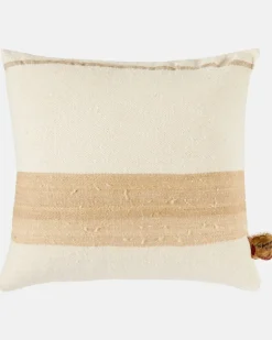 Kissen Chlore aus einem Seidengemisch Beige