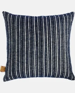 Kissen Cornelius aus Wolle und Baumwolle Blau