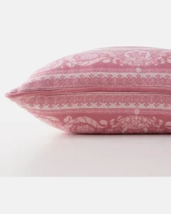 Kissen Crete de Fleur aus Wolle und Kaschmir Rosa