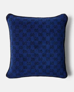Kissen GG aus Baumwolle Blau