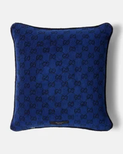 Kissen GG aus Baumwolle Blau