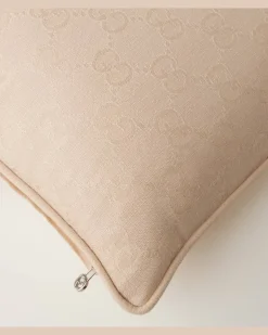 Kissen GG aus Jacquard Beige