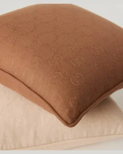 Kissen GG aus Jacquard Beige