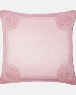 Kissen Icon Medusa aus Seide und Cashmere Rosa