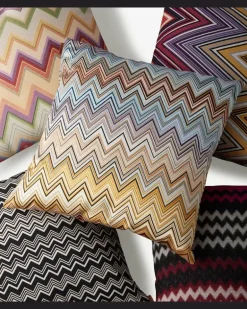 Kissen Jarris Zigzag aus Baumwolle Multicolor