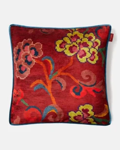 Kissen Nimphea aus Samt Multicolor