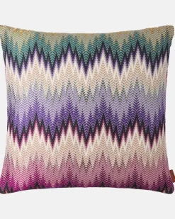 Kissen Phrae aus einem Baumwollgemisch Multicolor