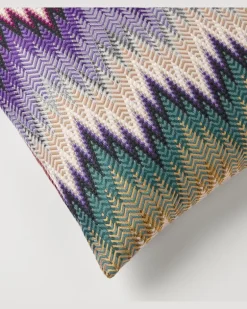 Kissen Phrae aus einem Baumwollgemisch Multicolor