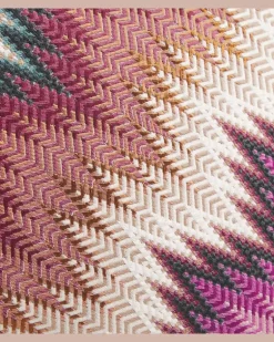 Kissen Phrae aus einem Baumwollgemisch Multicolor