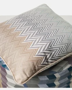Kissen Raffiabastia Zigzag Beige