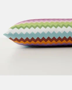 Kissen Riverbero Zigzag aus Baumwolle Multicolor