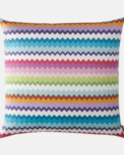 Kissen Riverbero Zigzag aus Baumwolle Multicolor