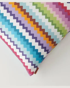 Kissen Riverbero Zigzag aus Baumwolle Multicolor