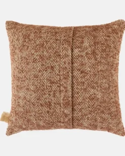 Kissen Vitim aus Jute, Mohair und Wolle Braun