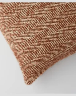 Kissen Vitim aus Jute, Mohair und Wolle Braun