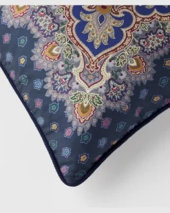 Kissen Zahir aus Baumwolle Blau