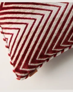 Kissen Ziggy aus Samt Rot