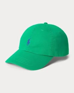 Klassische Baumwollchino-Baseballkappe Green