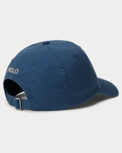Klassische Baumwollchino-Baseballkappe Blue