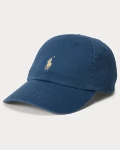 Klassische Baumwollchino-Baseballkappe Blue