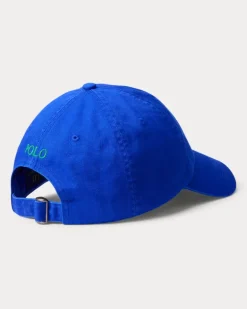 Klassische Baumwollchino-Baseballkappe Blue