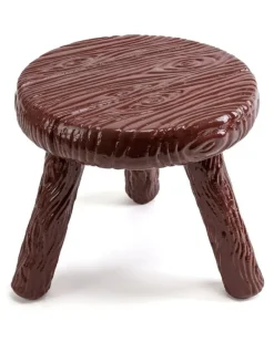 Klassischer Hocker - Braun