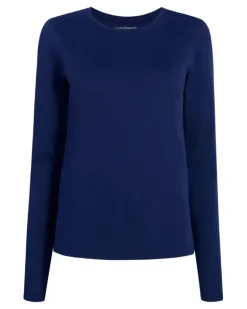 Klassisches Langarmshirt - Blau