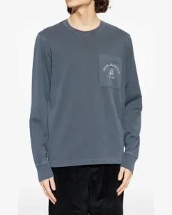 Klassisches Langarmshirt - Blau