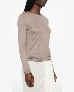 Klassisches Langarmshirt - Braun