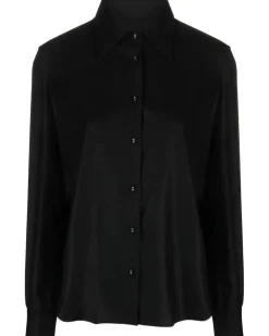 Klassisches Langarmshirt - Schwarz