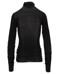 Klassisches Langarmshirt - Schwarz