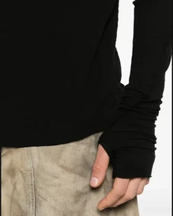 Klassisches Langarmshirt - Schwarz