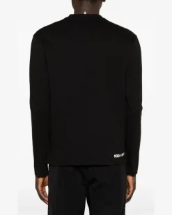 Klassisches Langarmshirt - Schwarz
