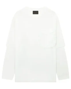 Klassisches Langarmshirt - Weiß