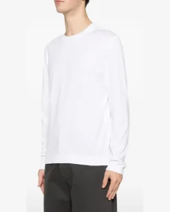 Klassisches Langarmshirt - Weiß