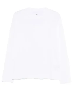 Klassisches Langarmshirt - Weiß
