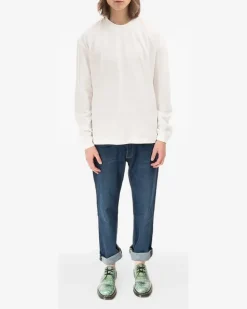 Klassisches Langarmshirt - Weiß