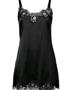 Kleid mit Spitzendetail - Schwarz