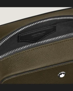 Kleine Kosmetik-Clutch aus Sartorial Leder - Khaki - Leder - MB221570 - Kulturtaschen