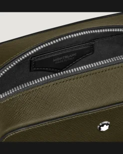 Kleine Kosmetik-Clutch aus Sartorial Leder - Khaki - Leder - MB221570 - Kulturtaschen