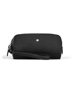 Kleine Kosmetik-Clutch aus Sartorial Leder - Schwarz - Leder - MB221572 - Kulturtaschen