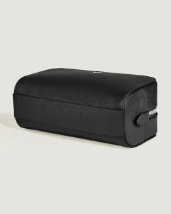 Kleine Kosmetik-Clutch aus Sartorial Leder - Schwarz - Leder - MB221572 - Kulturtaschen