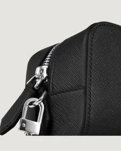 Kleine Kosmetik-Clutch aus Sartorial Leder - Schwarz - Leder - MB221572 - Kulturtaschen