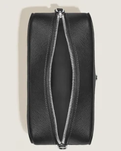 Kleine Kosmetik-Clutch aus Sartorial Leder - Schwarz - Leder - MB221572 - Kulturtaschen