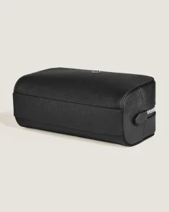 Kleine Kosmetik-Clutch aus Sartorial Leder - Schwarz - Leder - MB221572 - Kulturtaschen