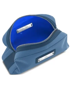Kleine Kosmetiktasche mit Travel Pouch-Schild - Blau
