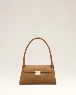 Kleine Mimi Tasche aus braunem Rindsleder Braun Unisex Caramel