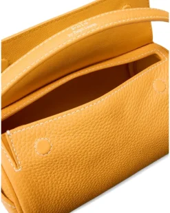 Kleine Polo Play Reisetasche aus strukturiertem Leder - Gelb