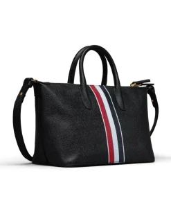 Kleine Reisetasche aus gekörntem Leder - Schwarz