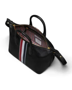 Kleine Reisetasche aus gekörntem Leder - Schwarz